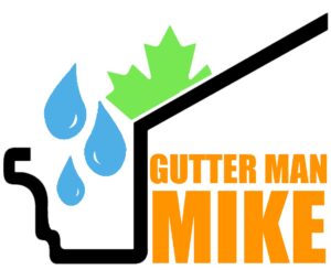 A logo for gutter master mike