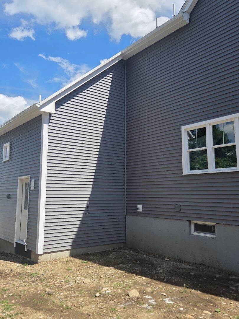 Hideaway downpipe- Upper gutter leads to back of lower gutter- Gutter Man Mike in Shrewsbury MA